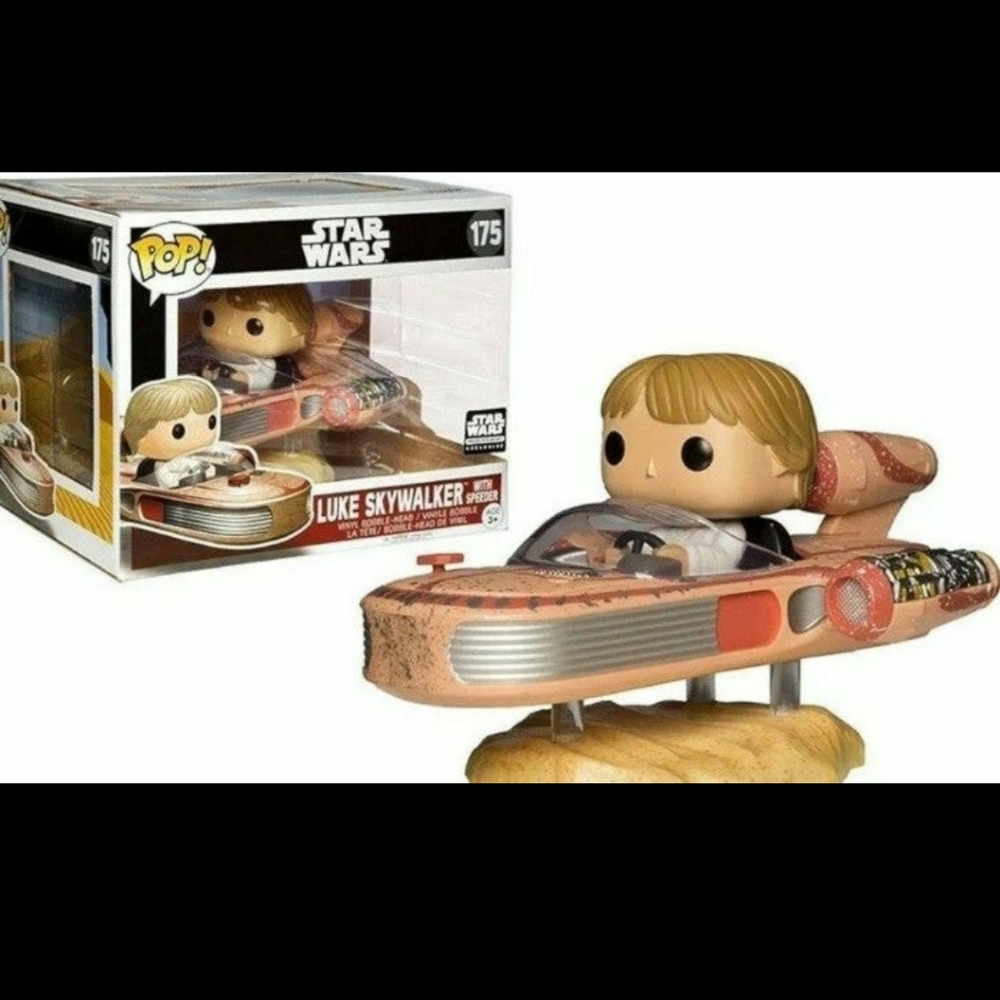 Funko POP! Star Wars Luke Skywalker with Speeder Exclusive Vinyl Bobble Head #17